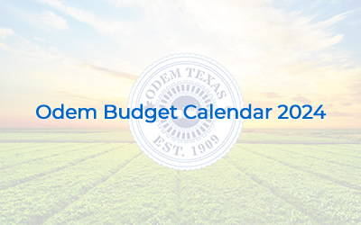 Odem Budget Calendar 2024
