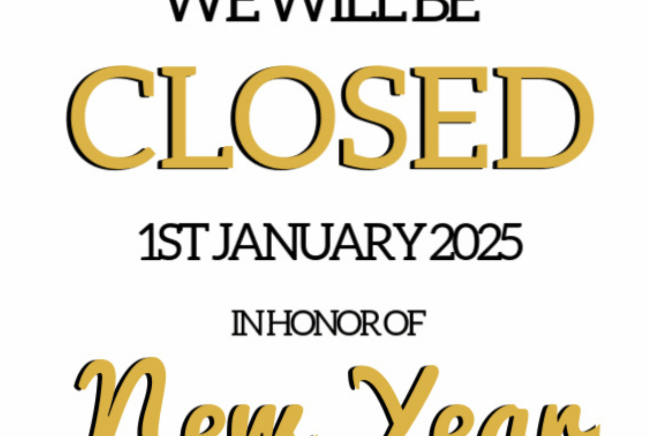Office Closure – New Years Day – Jan. 1st, 2025