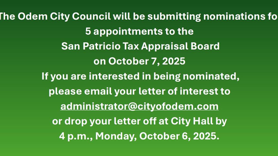 Odem City Council Nominations