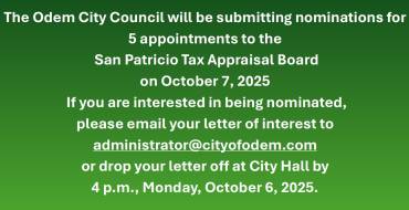 Odem City Council Nominations